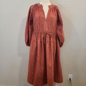 Ulla Johnson Rust Tiered Maxi Dress